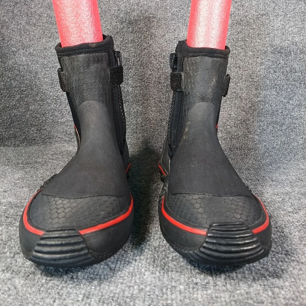 Gill Dinghy Sailing Boots Men Size 13 Black Red Boating Deck Water Shoes